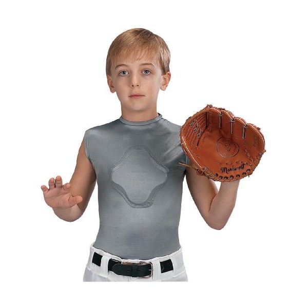 Markwort Youth Heart-Gard Protective Body Shirt, Grey, Youth Large