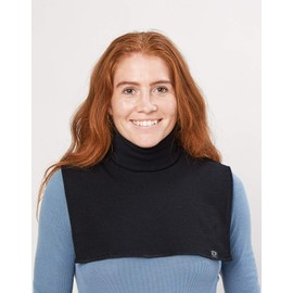 Dilling Women's Neck Warmer 100% Organic Merino Wool, black