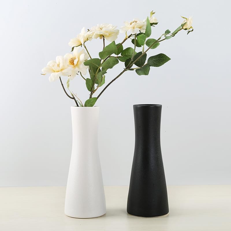 18cm Ceramic Bud Vase Tall Conic Flower Single Stem Vase