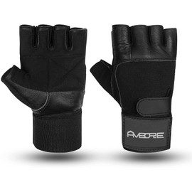 Gym Workout Best Weight Lifting Body Building Training Fitness Gloves with Strap (Large)