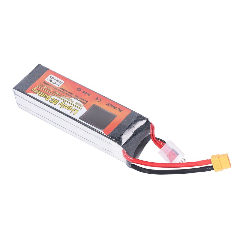 3500mAh Lipo Battery 80C Discharge Rate 14.8V 4S XT60 Plug