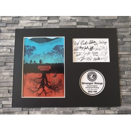 Havoc - Stranger Things Limited Edition Cast Signed Autograph Display - 8x6 Inches - Millie Bobby Brown - Mounted and Ready to be Framed - Artwork - V2 Red/Blue