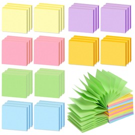 36 Pads Pop Up Sticky Notes 3x3 Refills Bright Color Self-Stick Note Pads 1800 Sheets Post Accordion Stickies Pastel Sticky Notes for Dispenser Home School Meeting Office Accessories