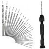 26-Piece Precision Pin Vise Hand Drill Set with Twist Drill