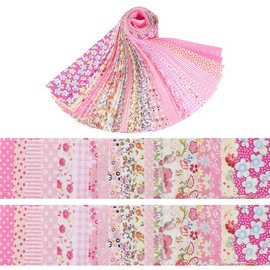 40 Pcs Jelly Roll Fabric Strips for Quilting Sewing-2.6 Inch Precut Cotton Floral Fabric Strips Bundles, Perfect Quilting Fabrics for Sewing Pink