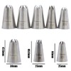Tumtanm 5 Pack Extra Large Piping Nozzles, 1B 1C 1E