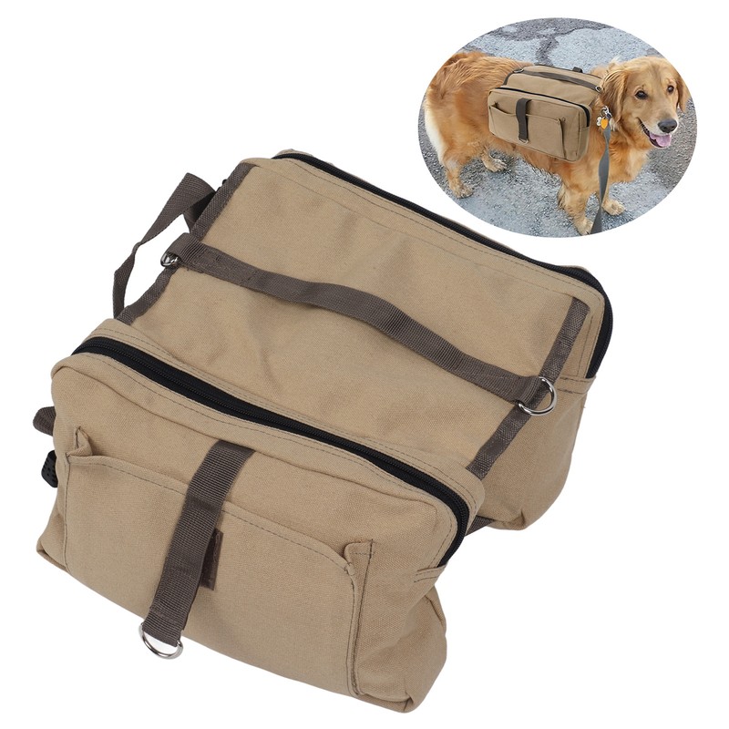 Dog Backpack Harness Lightweight Dog Camping Saddle Bag with Pockets