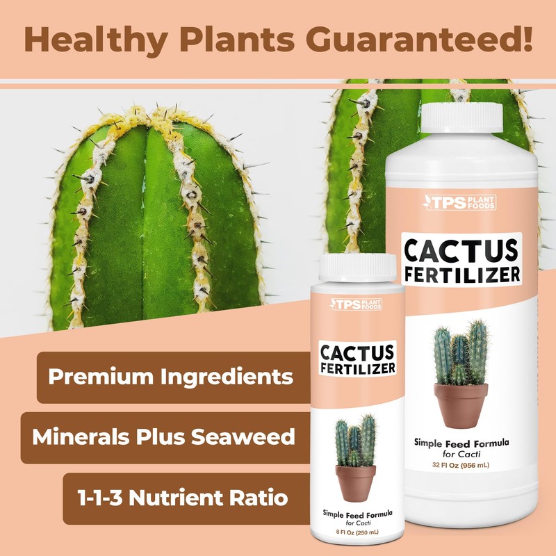 TPS NUTRIENTS Cactus Fertilizer for Cacti and All Desert Plants,