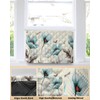 Spring Indoor Air Conditioner Covers, Retro Turquoise Flowers Floral Butterfly