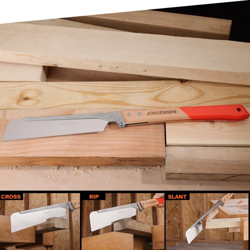 JORGENSEN 9.5-inch Japanese Pull Saw 21TPI Pro Folding Dovetail Saw