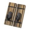 AquaRideo Wooden Wall Hook (Coat Hook), Black, No Know-how Required!