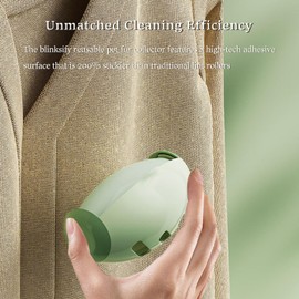 Blinksify Pet Hair Remover, Blinksify Reusable Pet Fur Collector, Washable Reusable Lint Rollers for Pet Hair, Pet Fur Remover for Clothes (Green*2)