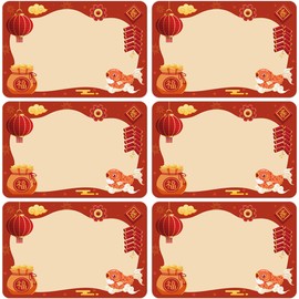 Wonmon 180 PCS Chinese New Year Gifts Tags Stickers, 2025 Year of Snake Name Tag Stickers Name Labels Name Stickers for Chinese Lunar New Year Presents Holiday Party Decorations, 2x3 Inch