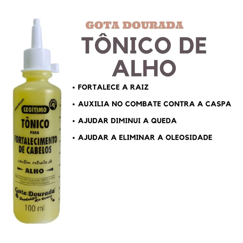 Gota Dourada Tonico para Fortalecimento de cabelos (hair tonic with