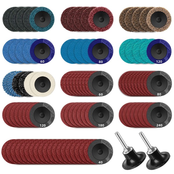 Tanzfrosch Tanzfrosch 108Pcs Sanding Discs Set 2 inch Quick Change
