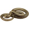 Brass Snake Figurine Miniature Ornament, Handcrafted Decorative Animal Sculpture for