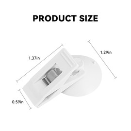 Couslcd 2Pcs Suction Cup Clip, Reusable Multiple Purpose Car Sun Shade Window Ticket Paper Towel Clamp, Universal Car Accessories for Vehicle SUV Sedan Truck (White)