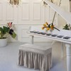 NICEEC Spandex Stretch Piano Bench Cover with Skirt Removable Ottoman