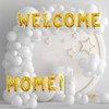 AnnoDeel 16inch WELCOME HOME Letter Balloons, Gold Alphabet Foil Mylar