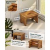 FANATU Wooden Step Stool, 9'' One Step Stool for Adults,