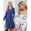 Ekouaer Maternity Nursing Nightgown and Robe Set Delivery Gown Postpartum