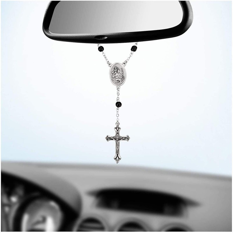 Autorosenkranz Black Mottled, with clasp