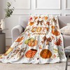 DYNH Fall Bows Throw Blanket, Fall Autumn Brown Beige Plaid