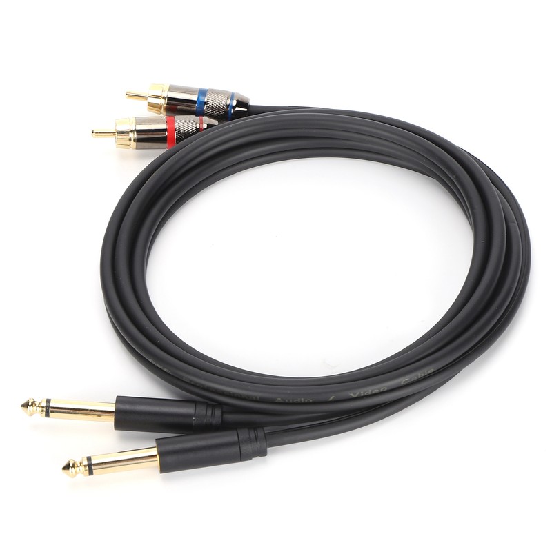 JORINDO Dual 6.35mm Male to Double RCA Male Cable Audio