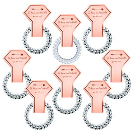 Penubuy Bridesmaid Hair Scrunchies Set Spiral Hair Ties for Bridesmaid Gifts, Bridal Shower, Wedding Gifts, Souvenirs (Silver and White)