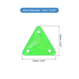 sourcing map Sew on Rhinestones, 48pcs Flatback Crystals Rhinestones Stones, Sew on Crystals with Holes for Jewelry Crafts Clothes Shoes, Dark Green Neon Color