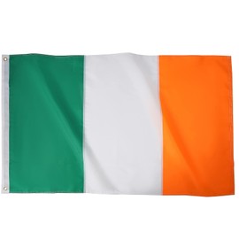 TOPFLAGS Irish Flag 3x5 Outdoor Heavy Duty Ireland Flags for St Patrick Day Outside 3 by 5 Foot Sewn Stripes Banner with 2 Brass Grommets Fade-resistant Vivid Color