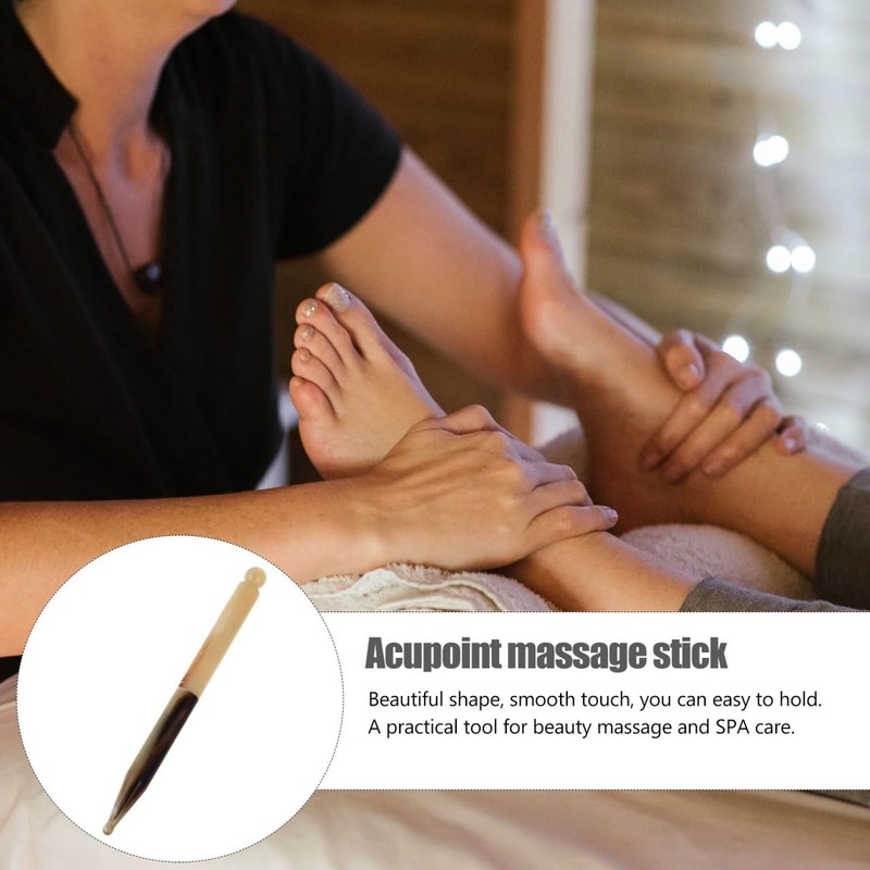 Beavorty 1 Stück Massage-Stift, Horn, Ox, Massage-Therapie, multifunktional, für Gesicht,
