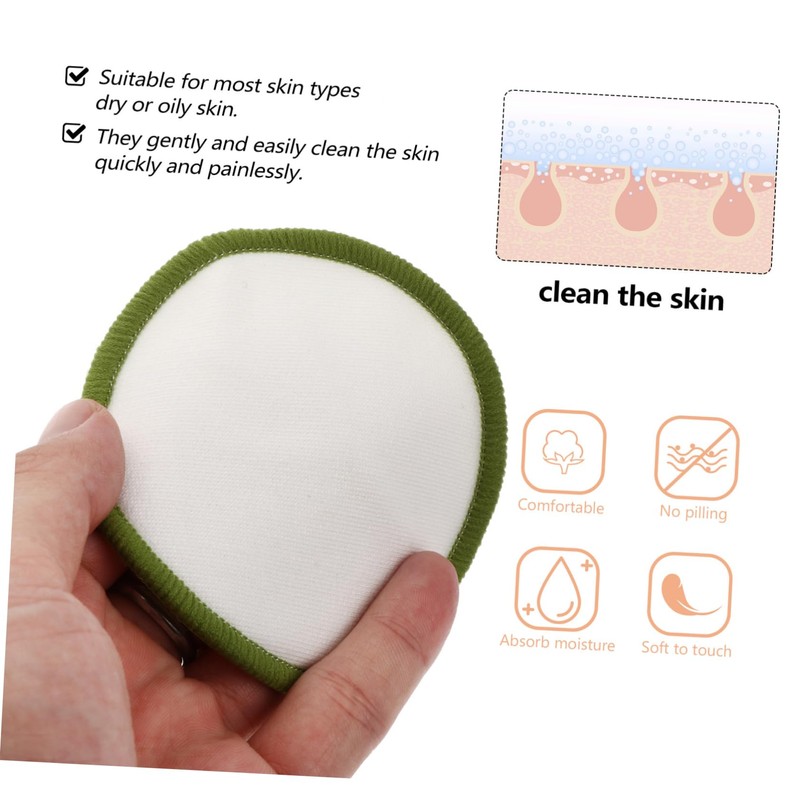 Ipetboom 1set Washable Bamboo Makeup Remover Pads Reusable Facial Cleansing