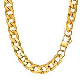 Gold Necklace for Men Statement Chunky Jewelry 24inch Thick Chain Necklace Men Gold Necklaces for Man