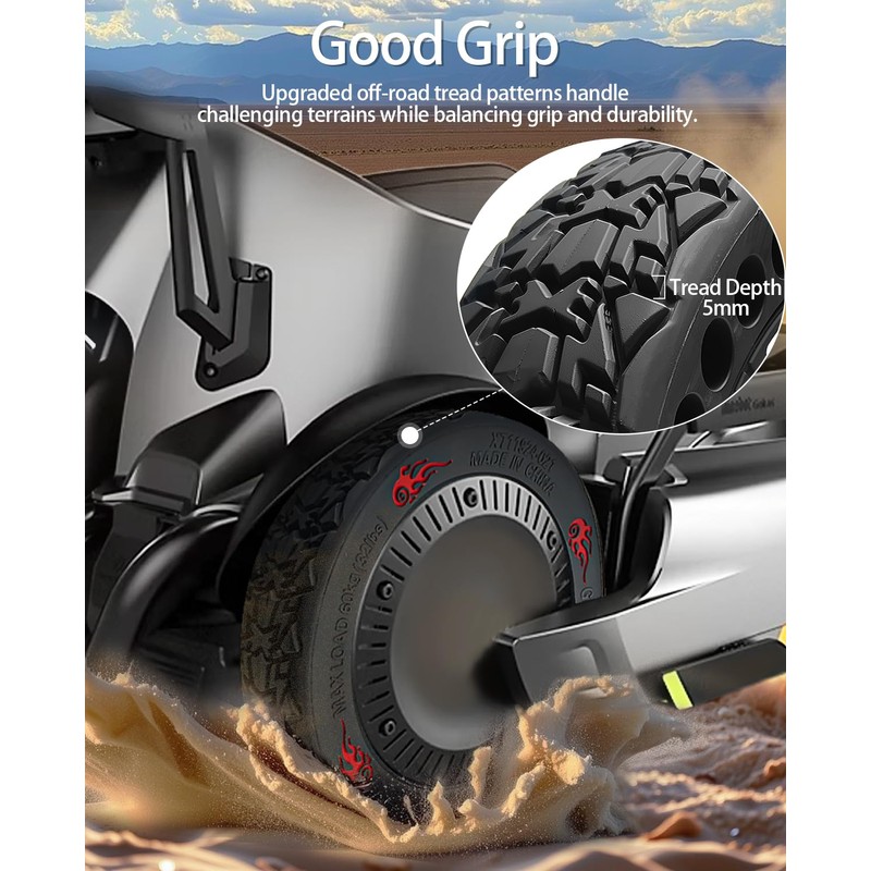 Felixstory 10-2.75 Off Road Gokart Tire, Fit for Ninebot S