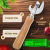 Tin Opener, Side-Cut Can Opener with Ergonomic Wood Handle, Safe