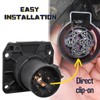 MECMO OEM Style Replacement 7-Way RV Blade Socket, USCAR to
