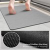 Grey Long Bathroom Mat Rugs 59x17 Diatomaceous Earth Bath Mat
