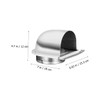 Hohopeti U-Shaped Ventilation Grille Range Hood Vent Cover Outdoor Vent