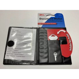 Bell 11003-8 Tri-Fold Document Wallet Organizer With Key Pocket Black