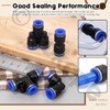 Wokape 40Pcs Push to Connect Fittings Pneumatic Fittings Kit 4