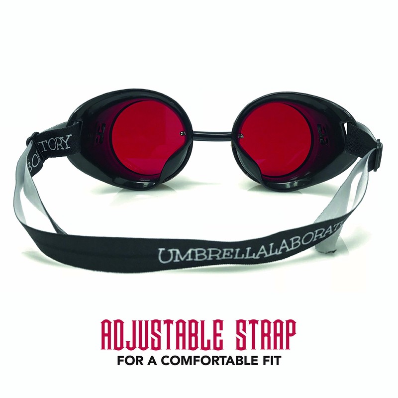 UMBRELLALABORATORY Steampunk Victorian Style Goggles with Compass Design and Ruby