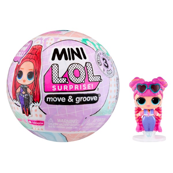 LOL Surprise OMG Mini Move & Groove - Random Assortment - Set with Mobile Ball Includes Surprises and Mini Dolls to Collect - Ideal for Children 4 Years and Above