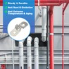 PATIKIL 5mm Rigid Pipe Strap, 25 Pcs 304 Stainless Steel