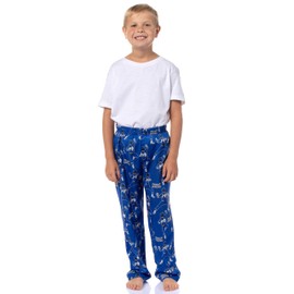 Power Rangers Boy's Family Sleep Tossed Print Pajama Pants (6/7, Blue)