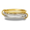 HOLINSE Stackable Rings for Women, Multicolored Connected Ring Set, Gold