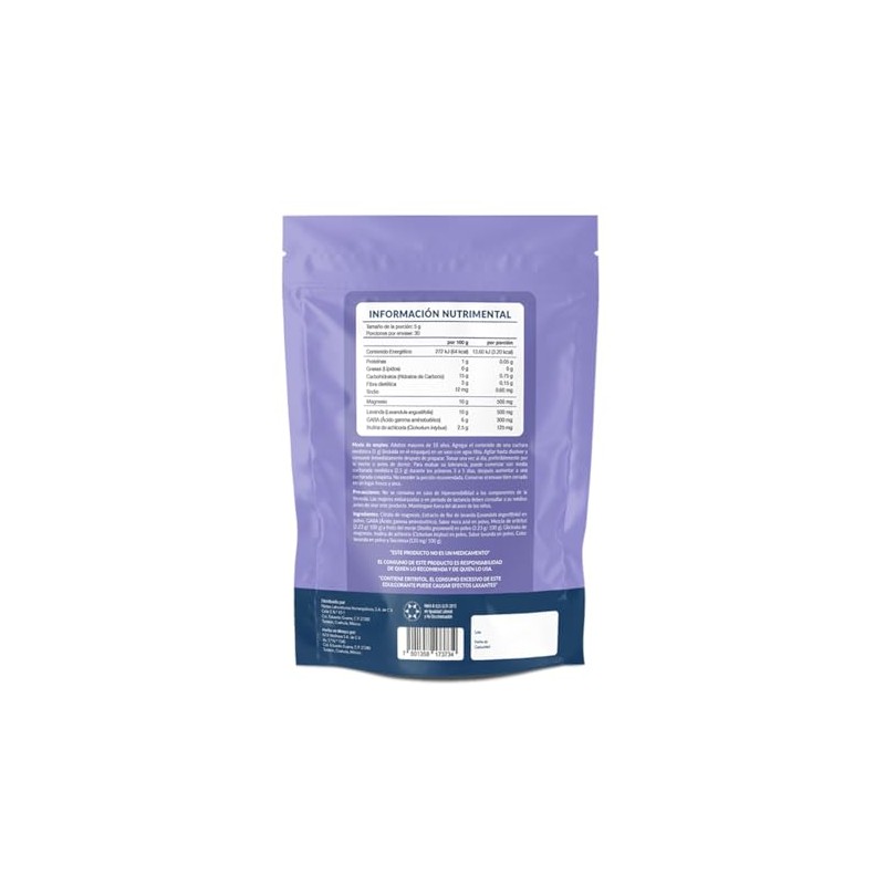Citrato Magnesio Polvo GABA Lavanda Mora Azul Pack 2x150g