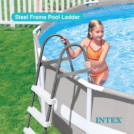 Intex Above Ground Steel Frame Swimming Pool Ladder for 42-in. Wall Height Pools | Intex Recreational Inc.