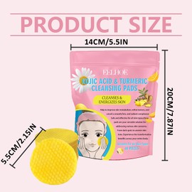 Landrain Turmeric Kojic Acid Pads, Mild and Irritation-Free, Pack of 80