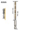 YONTTQNN 六角軸鉄工用ドリルビット 4.0mm 4本組 ドリルセット ドリル刃 キリ 金属 木材 プラスチック対応